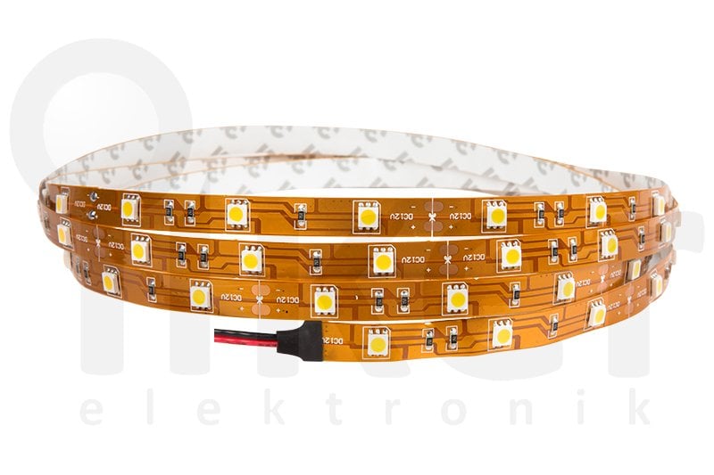 KIRMIZI ÜÇ ÇİP 30 LED 12V İÇ MEKAN ŞERİT LED 7.2W