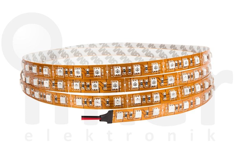 KIRMIZI ÜÇ ÇİP 60 LED 12V İÇ MEKAN ŞERİT LED 14.4W