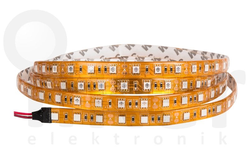 SARI ÜÇ ÇİP 60 LED 12V DIŞ MEKAN ŞERİT LED 14.4W