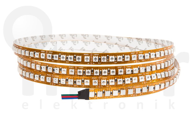 ŞERİT LED RGB ÜÇ ÇİP İÇ MEKAN 120 LED  24V 28.8W