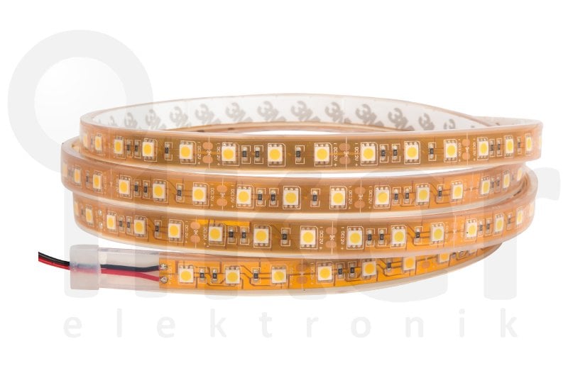 ŞERİT LED SICAK BEYAZ ÜÇ ÇİP DIŞ MEKAN 14.4W