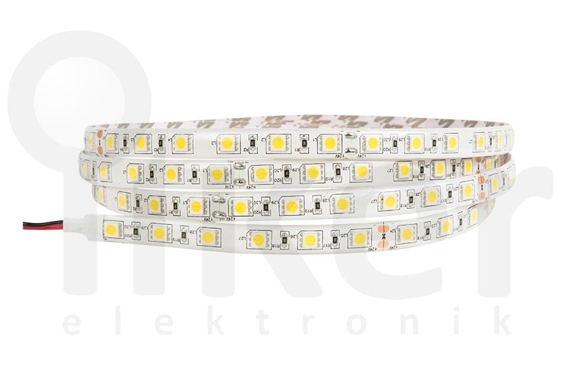 3000K ÜÇ ÇİP 60 LED DIŞ MEKAN ŞERİT LED 24V 14.4W