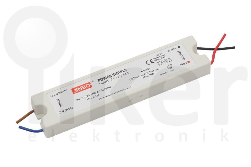 JINBO POWER 12V3A SLİM DIŞ MEKAN PLASTİK KASA ADAPTÖR