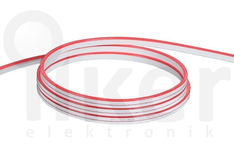 50 METRE 1 CM KESİLEBİLEN KIRMIZI NEON LED 12V 6MM